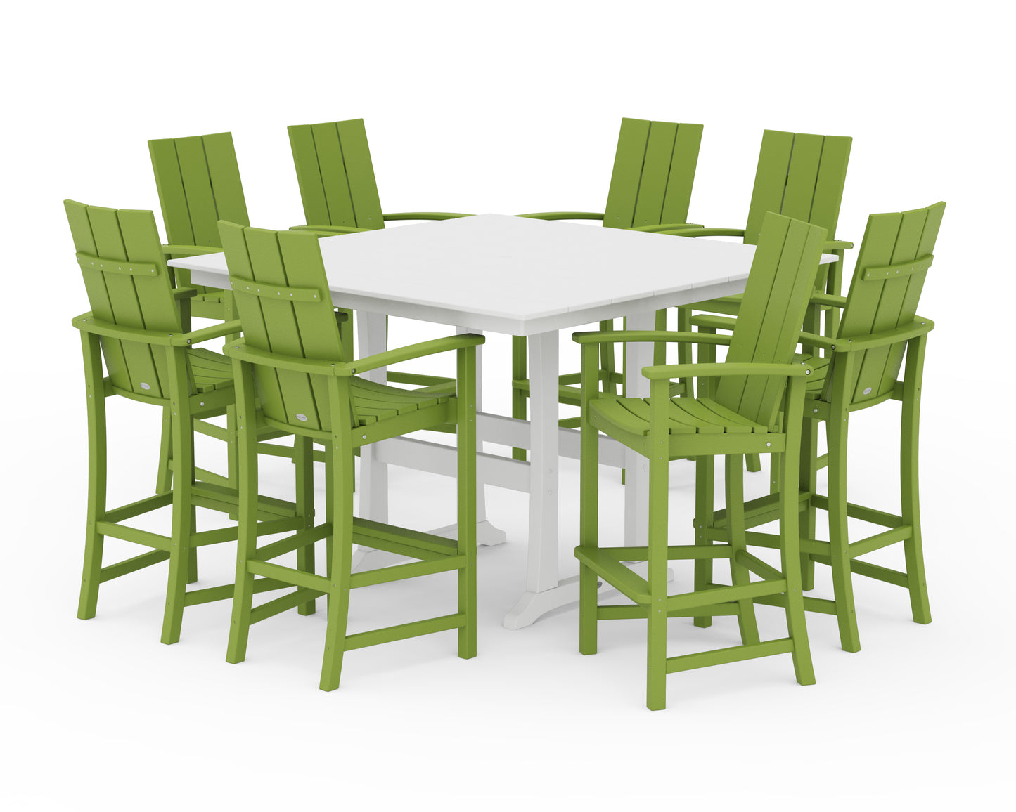 Modern Adirondack 9-Piece Farmhouse Trestle Bar Set