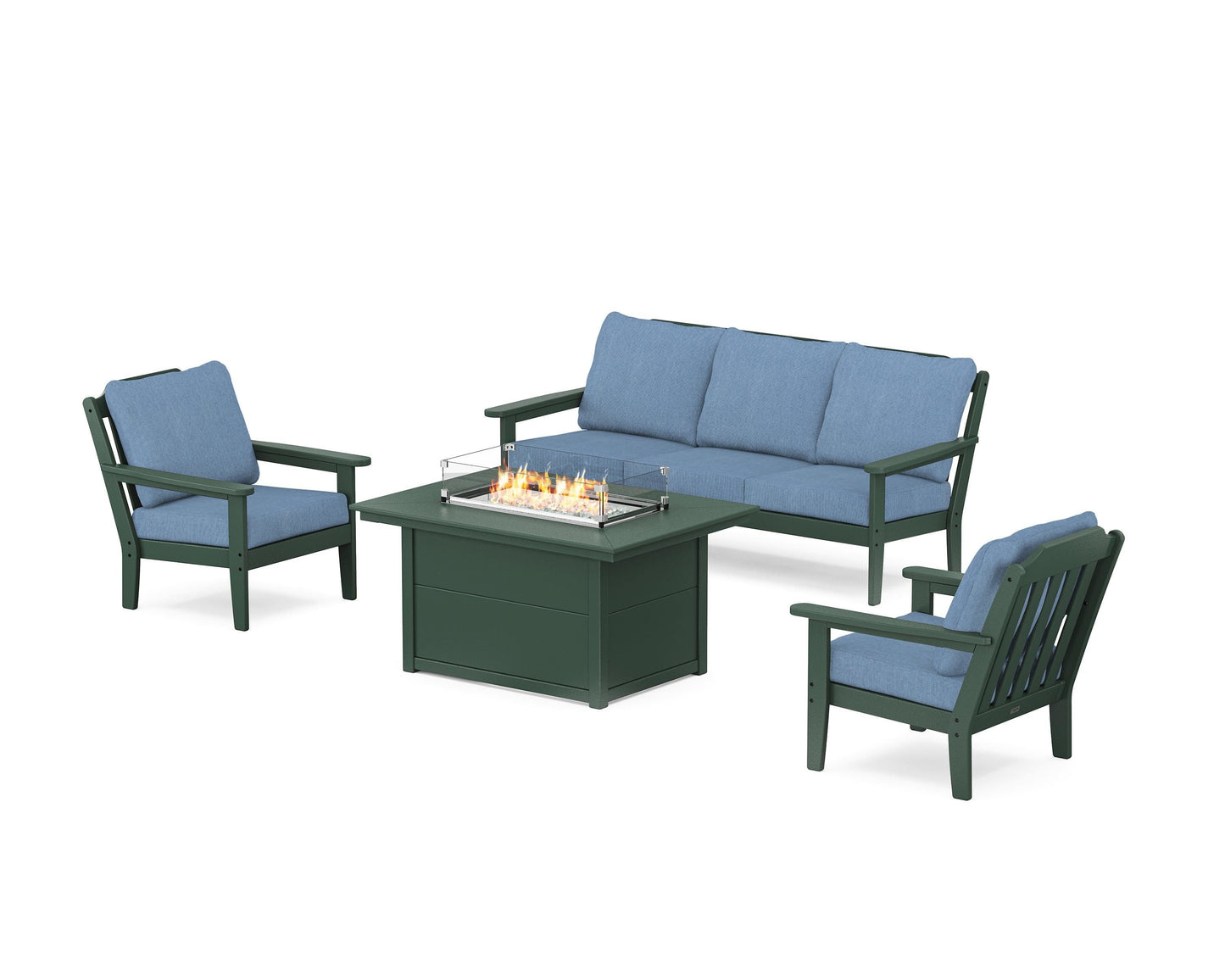 Cottage Deep Seating Fire Pit Table Set