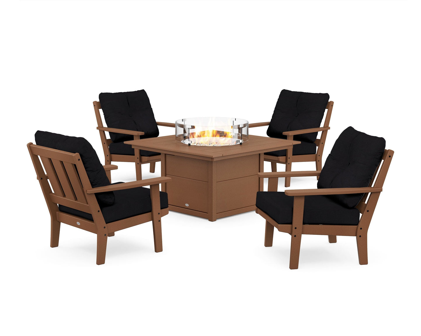 Oxford 5-Piece Deep Seating Set with Fire Pit Table