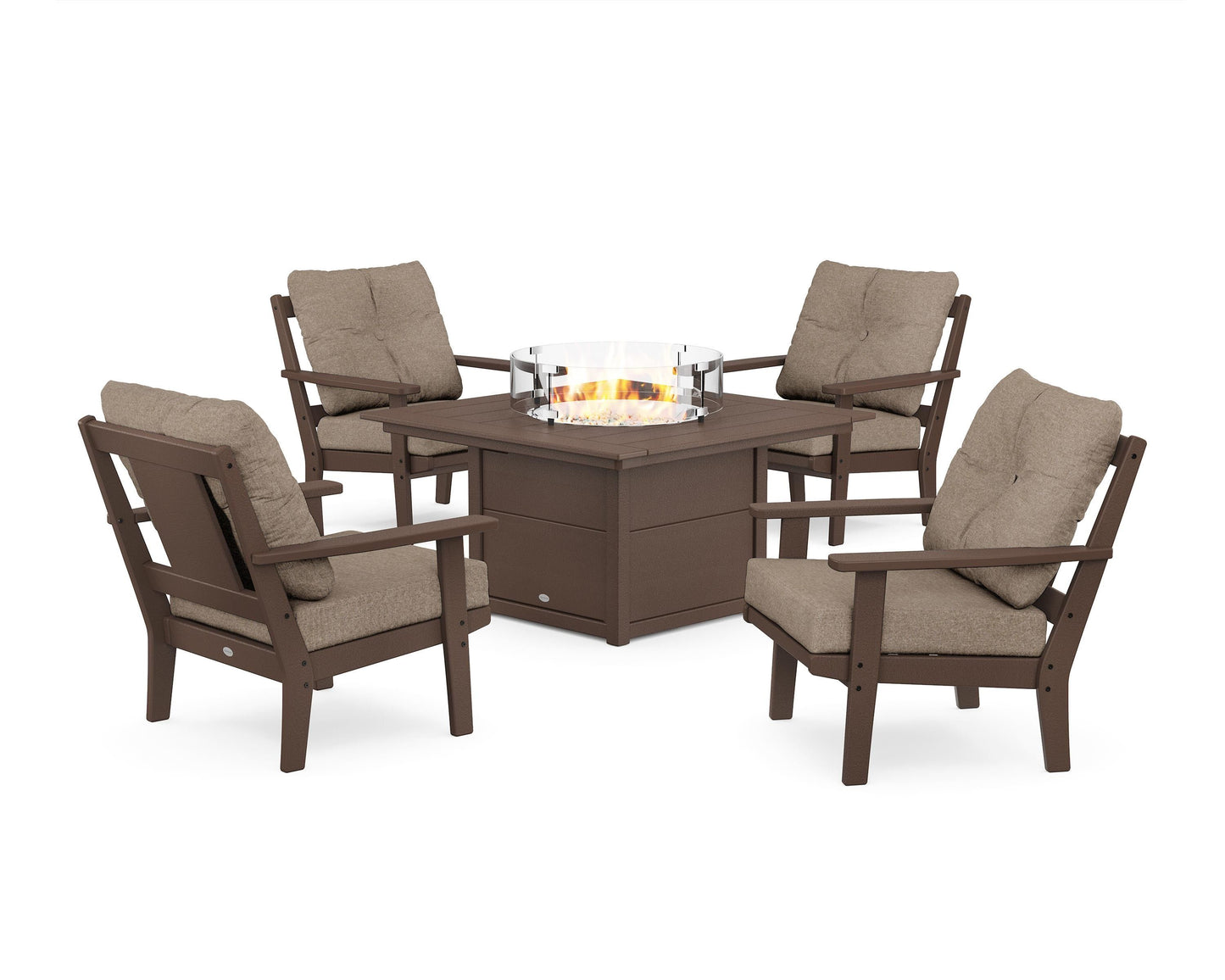 Prairie 5-Piece Deep Seating Set with Fire Pit Table