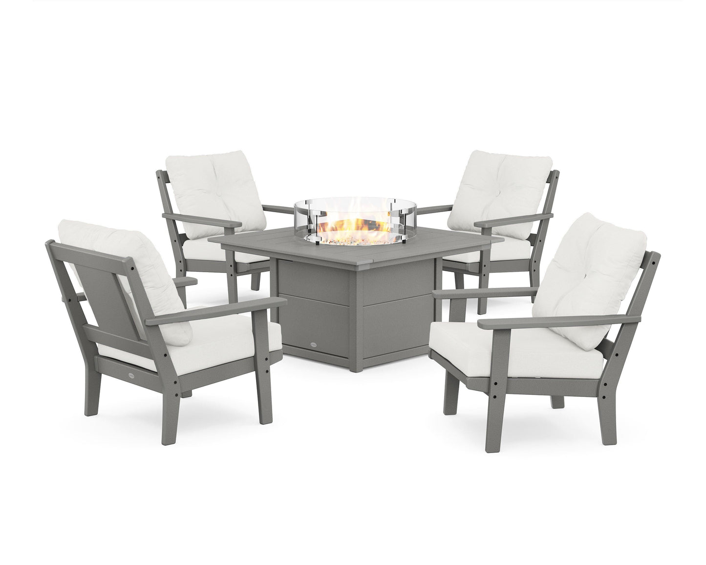 Prairie 5-Piece Deep Seating Set with Fire Pit Table