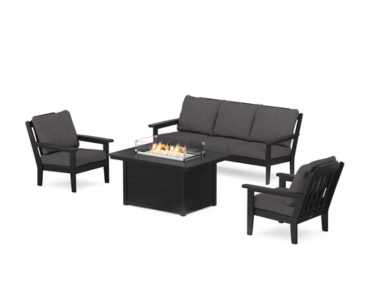 Cottage Deep Seating Fire Pit Table Set