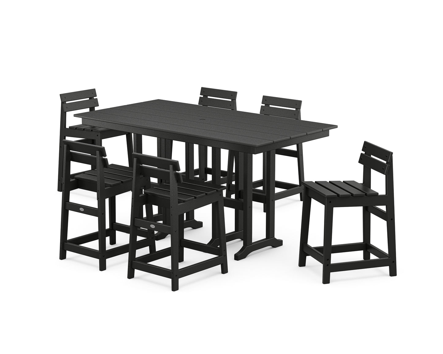 Modern Studio Plaza Lowback Counter Chair 7-Piece Set