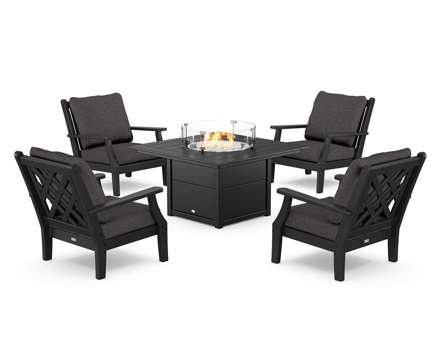 Wovendale 5-Piece Deep Seating Set with Fire Pit Table