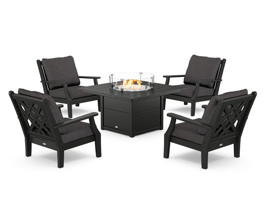Wovendale 5-Piece Deep Seating Set with Fire Pit Table