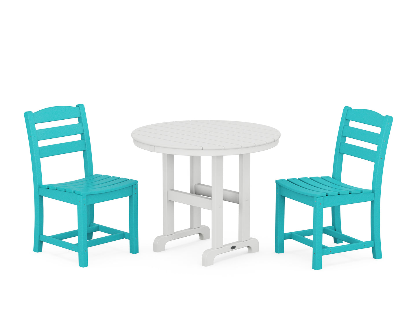 La Casa Cafe Side Chair 3-Piece Round Dining Set