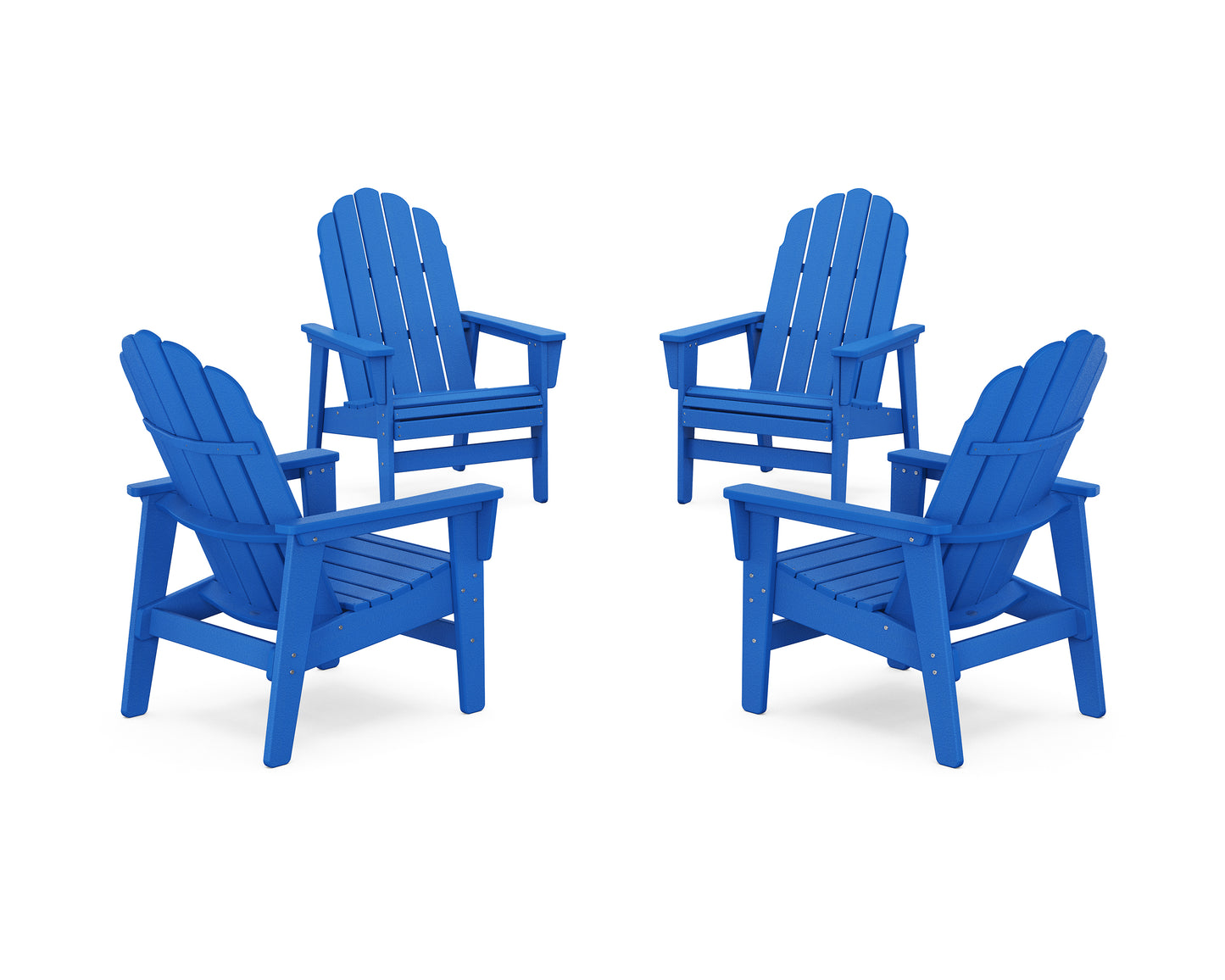 4-Piece Vineyard Grand Upright Adirondack Chair Conversation Set
