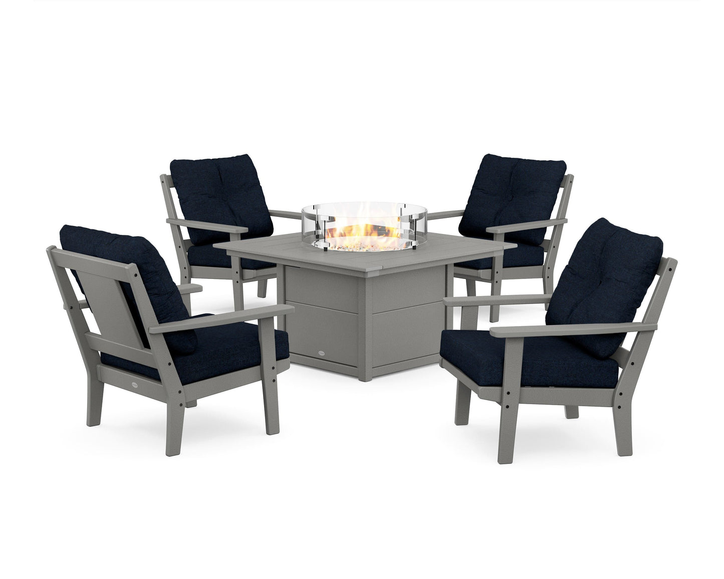 Prairie 5-Piece Deep Seating Set with Fire Pit Table