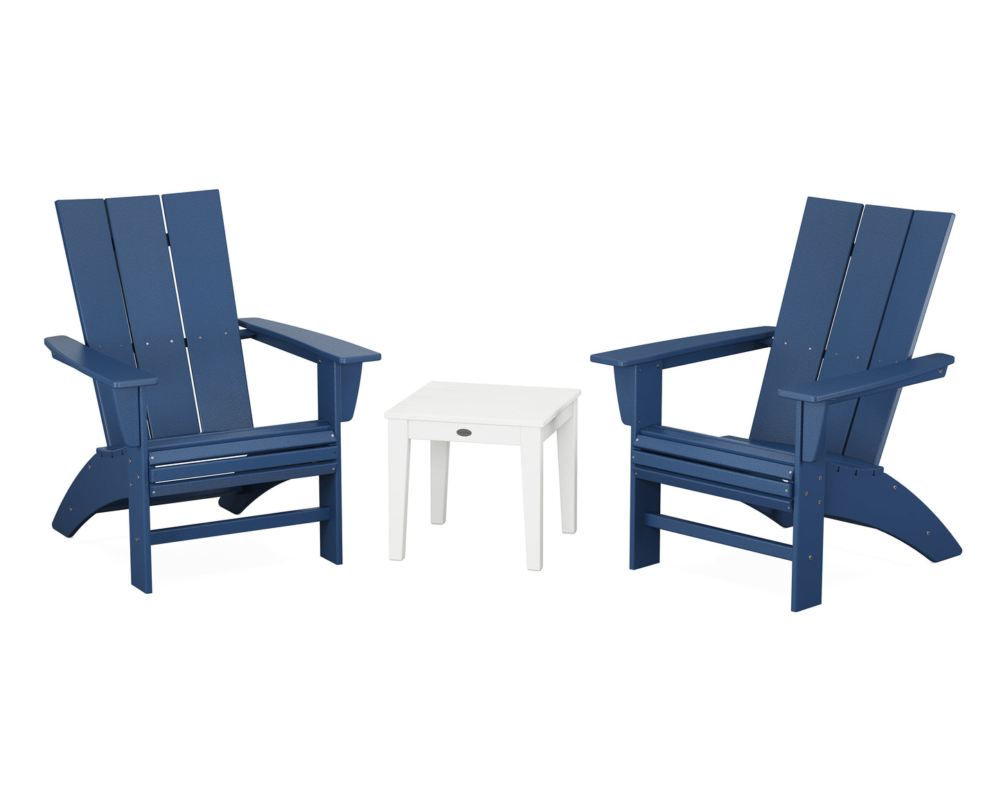 Modern 3-Piece Curveback Adirondack Set