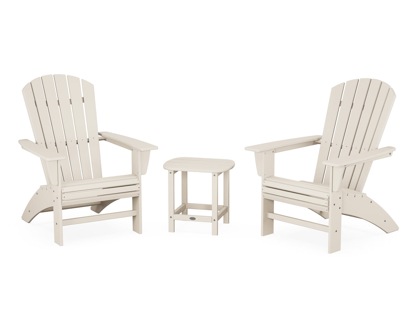 Nautical 3-Piece Curveback Adirondack Set