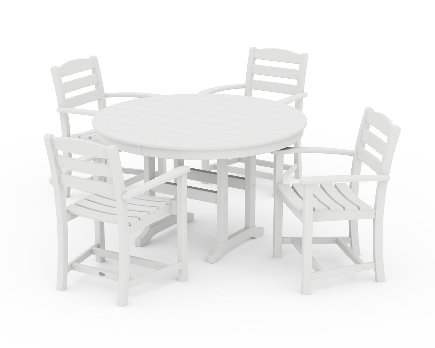 La Casa Café 5-Piece Round Farmhouse Dining Set