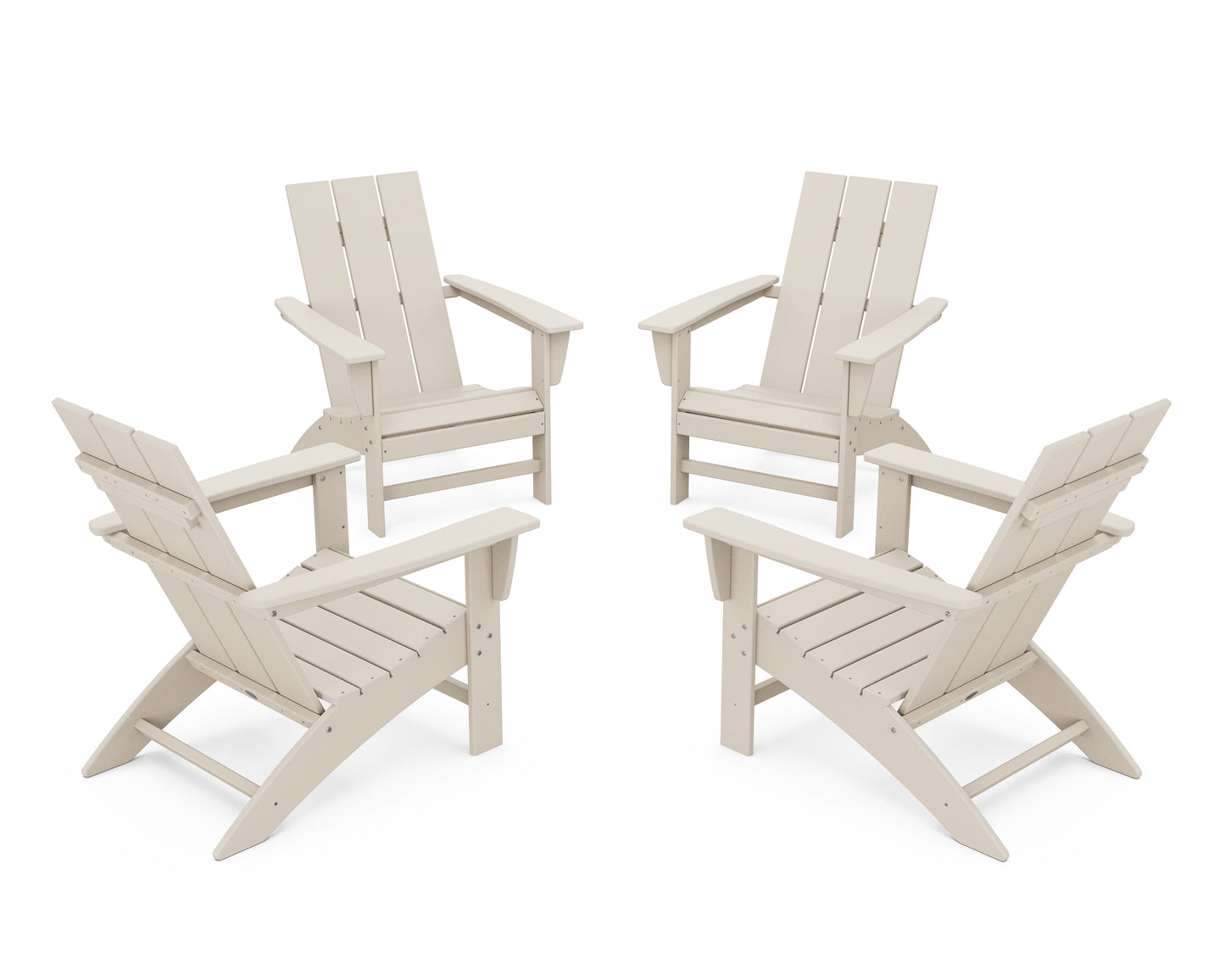 4-Piece Modern Adirondack Chair Conversation Set