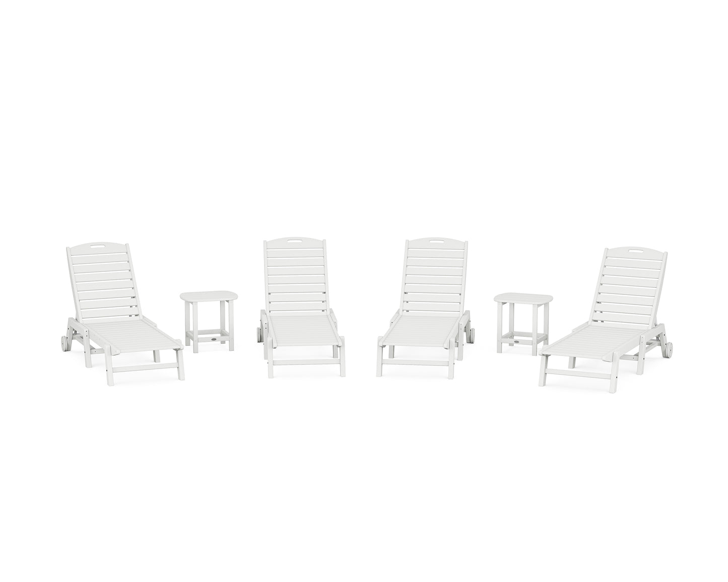 Nautical Chaise 6-Piece Set with Wheels