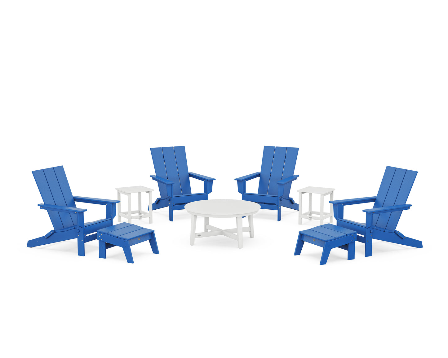 Modern Studio Folding Adirondack 9-Piece Conversation Set
