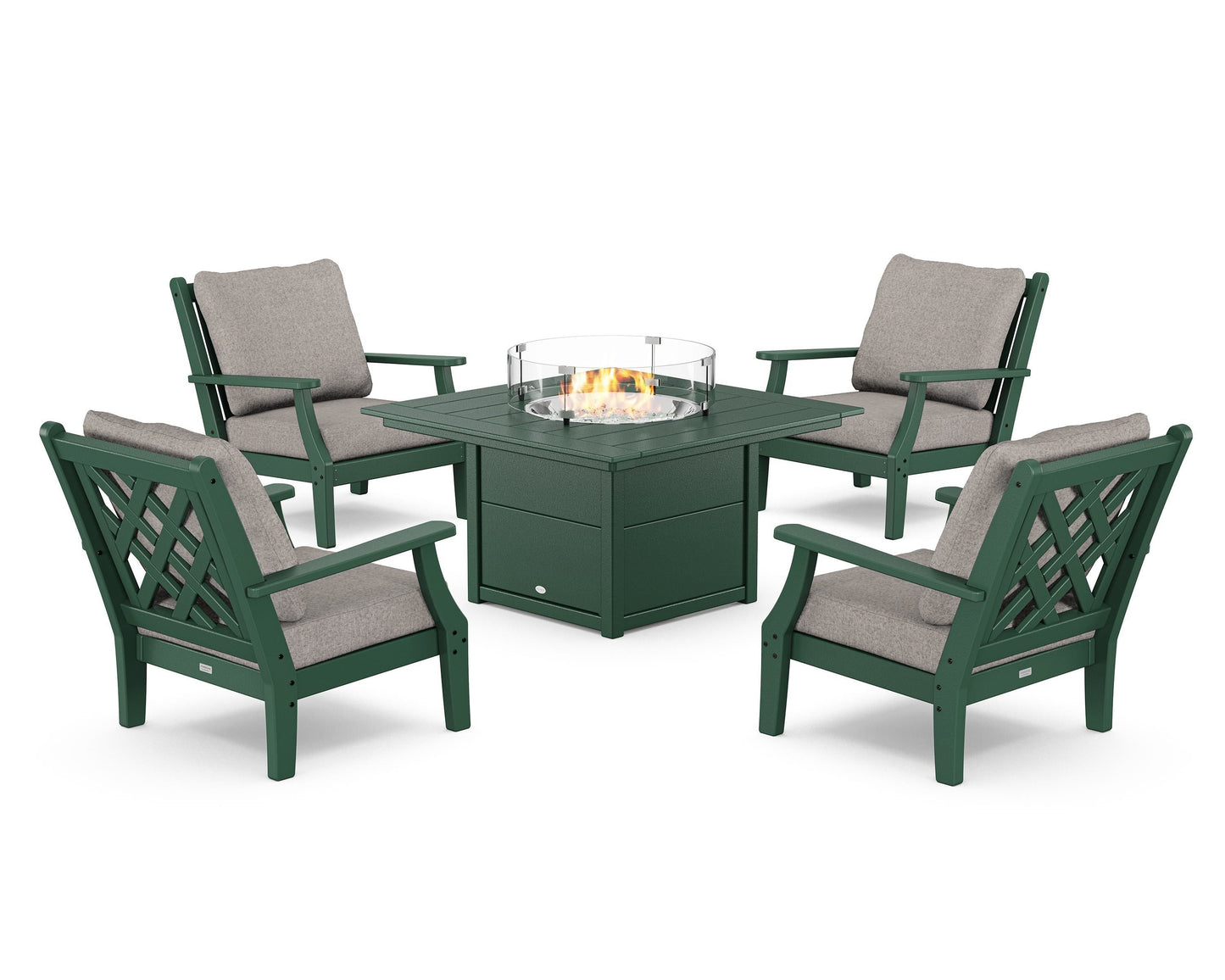 Wovendale 5-Piece Deep Seating Set with Fire Pit Table