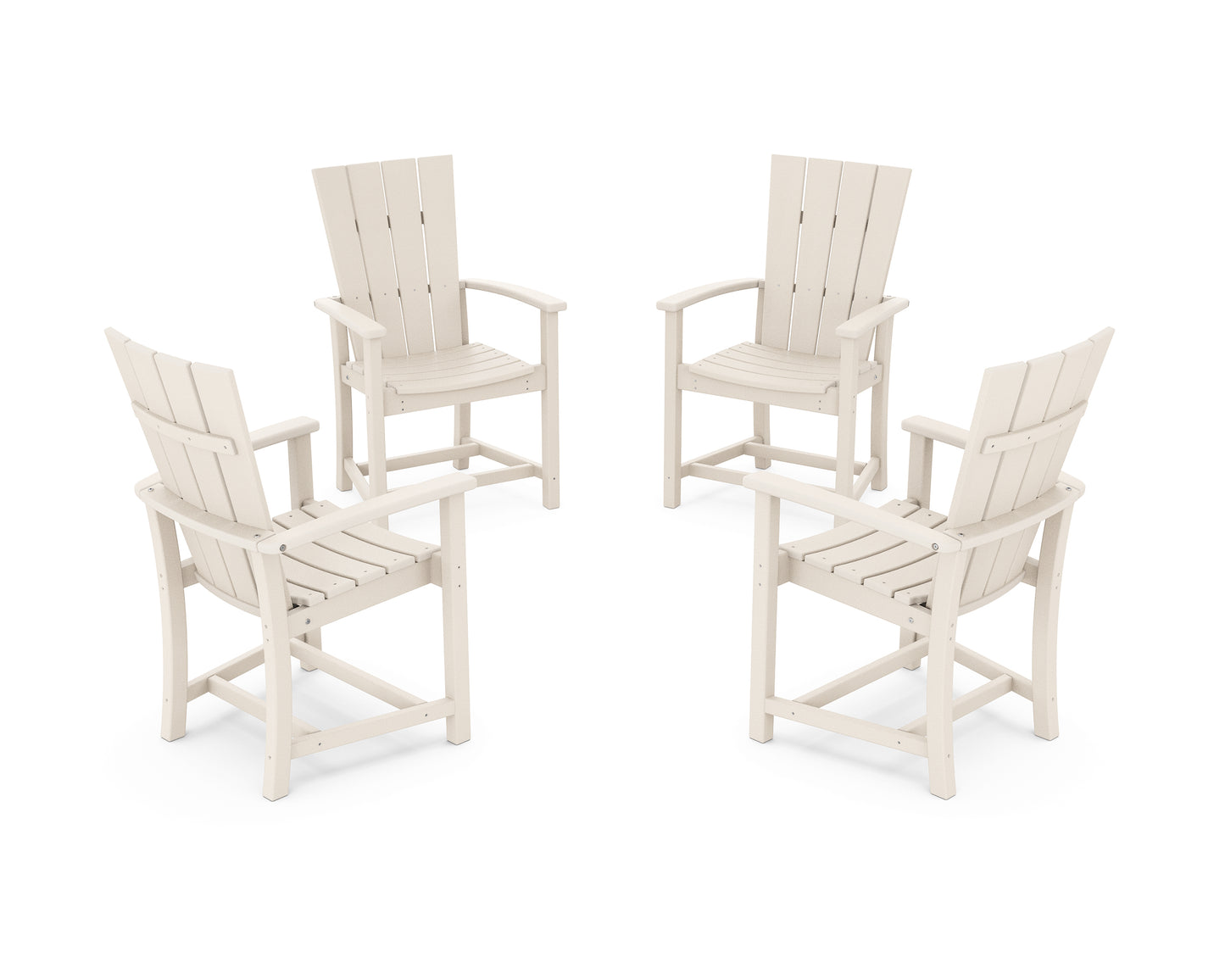 Quattro 4-Piece Upright Adirondack Conversation Set