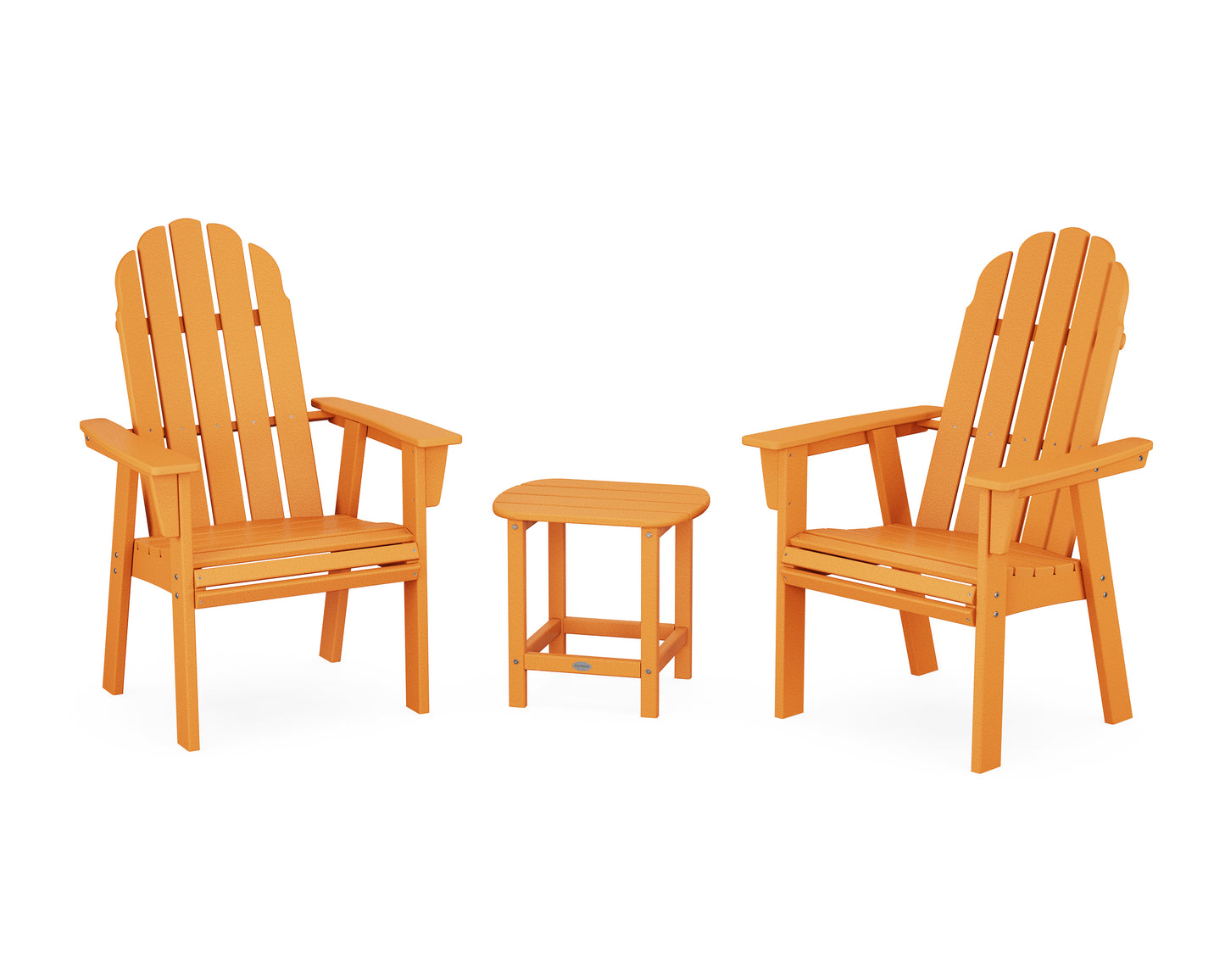 Vineyard 3-Piece Curveback Upright Adirondack Chair Set