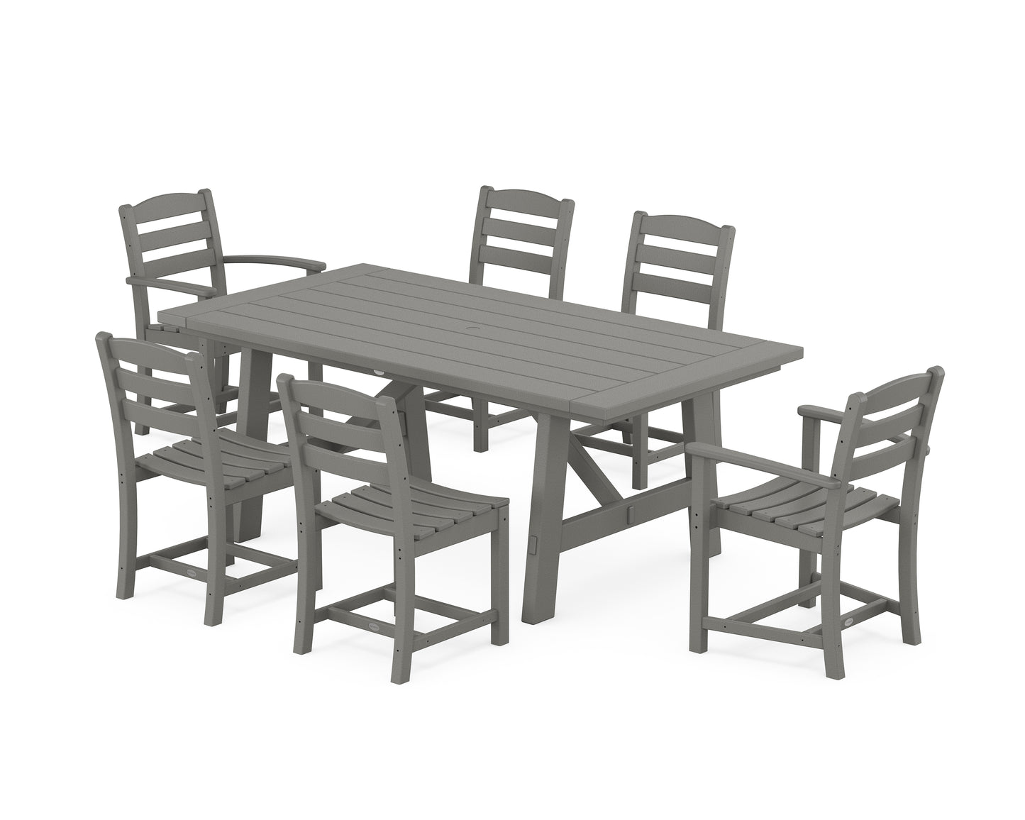 La Casa Caf‚ 7-Piece Rustic Farmhouse Dining Set