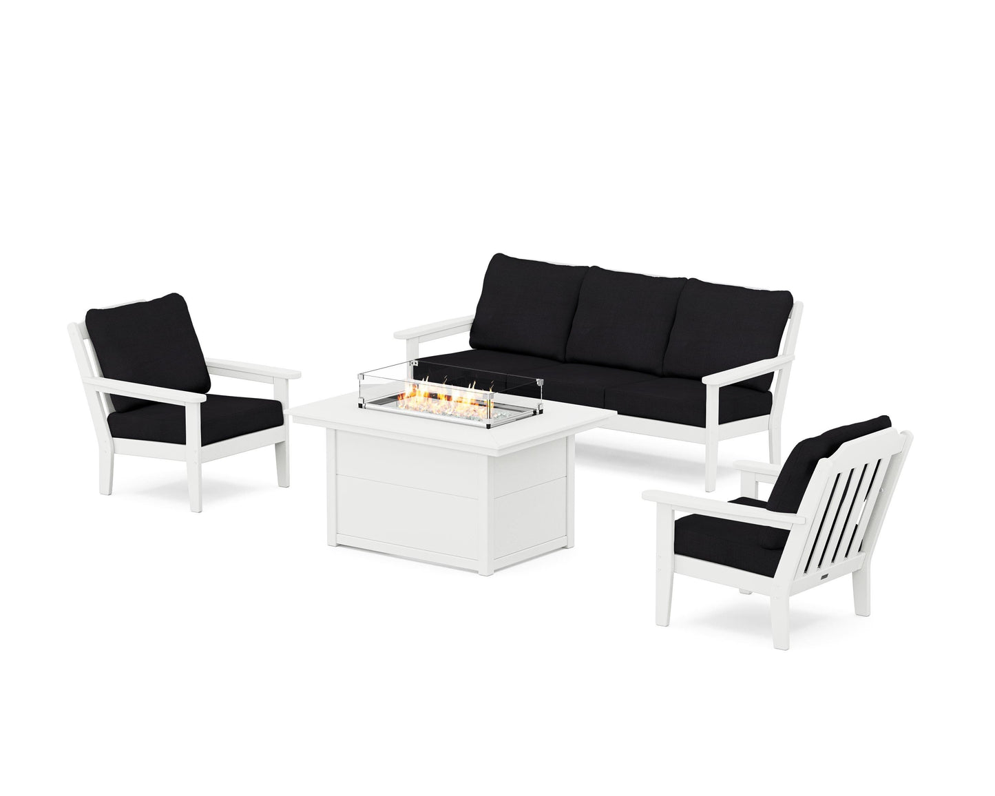 Cottage Deep Seating Fire Pit Table Set