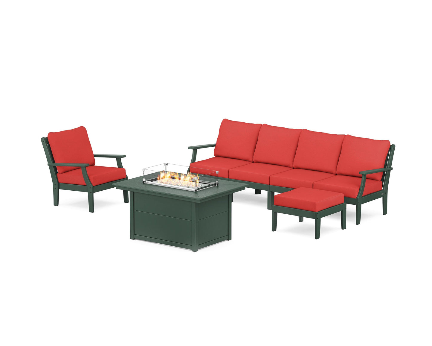Braxton Sectional Lounge and Fire Pit Set