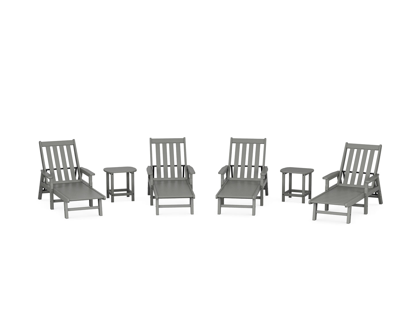 Vineyard 6-Piece Chaise with Arms Set