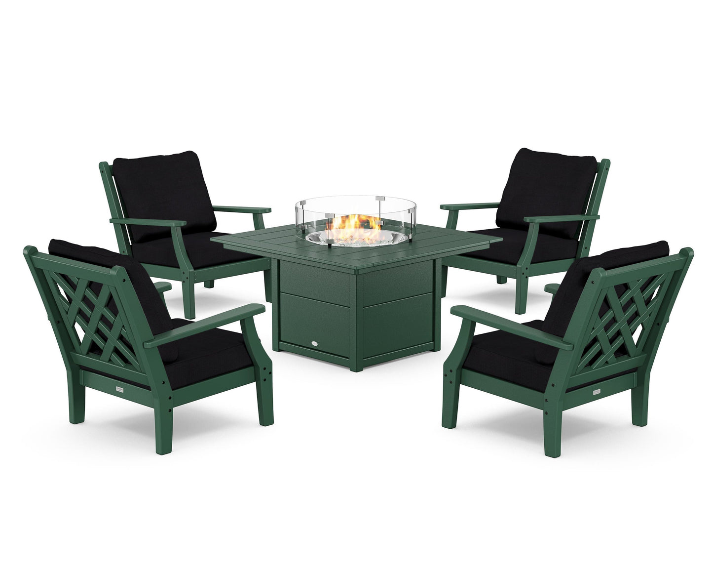 Wovendale 5-Piece Deep Seating Set with Fire Pit Table