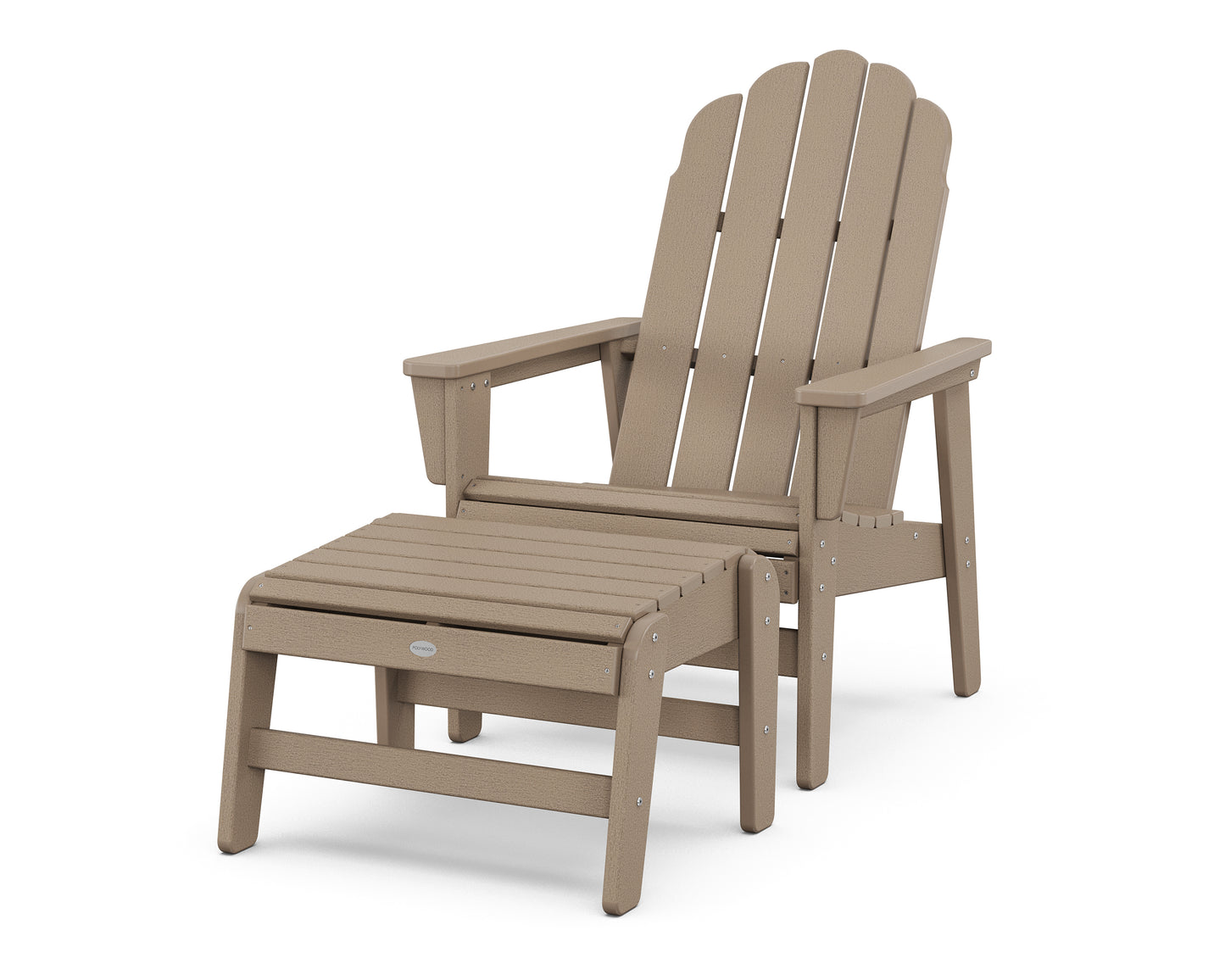 Vineyard Grand Upright Adirondack Chair with Ottoman