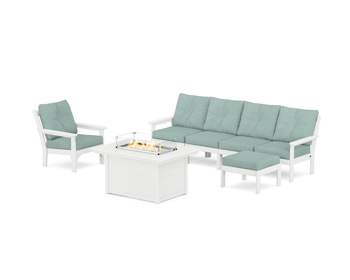 Vineyard Sectional Lounge and Fire Pit Set