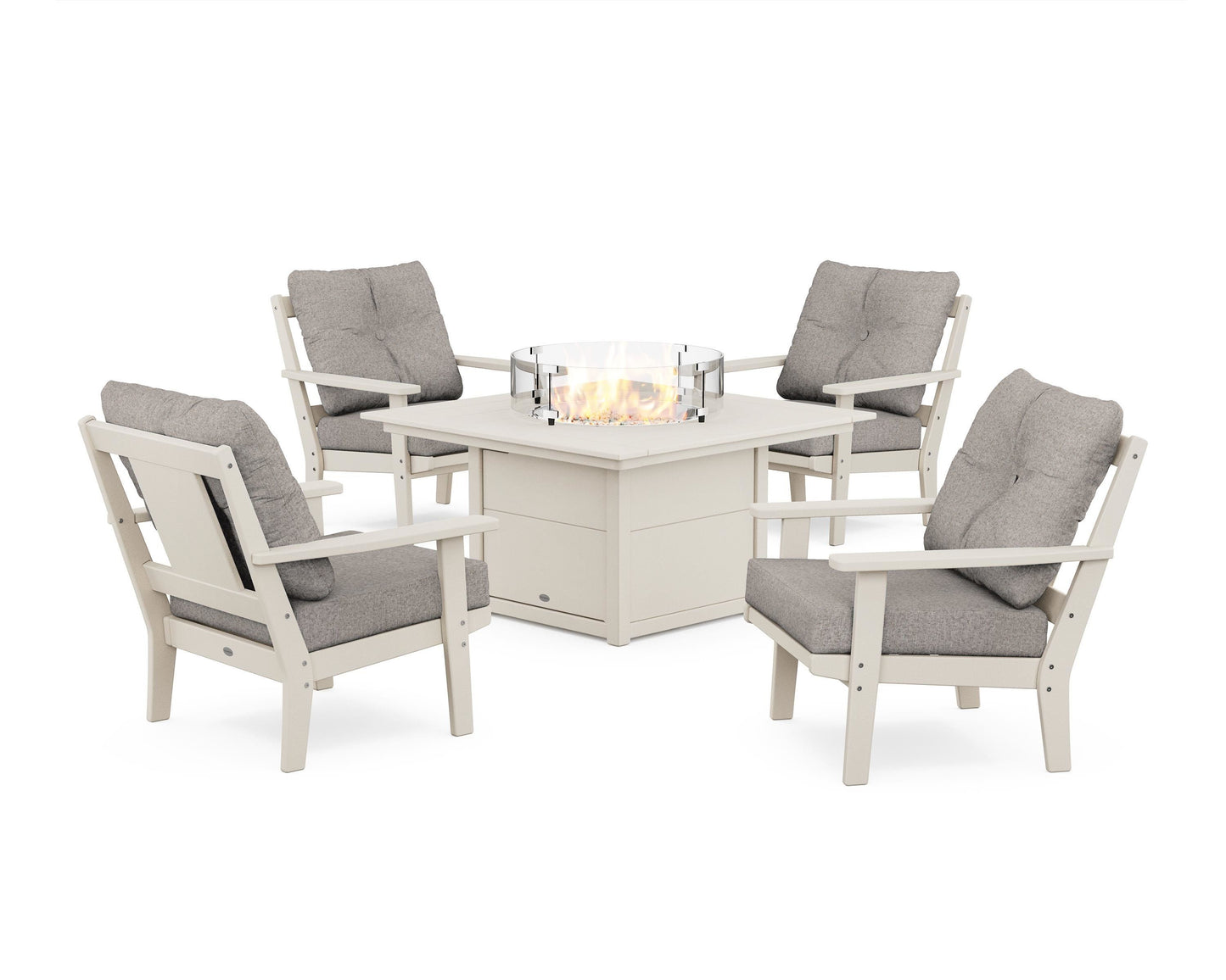Prairie 5-Piece Deep Seating Set with Fire Pit Table