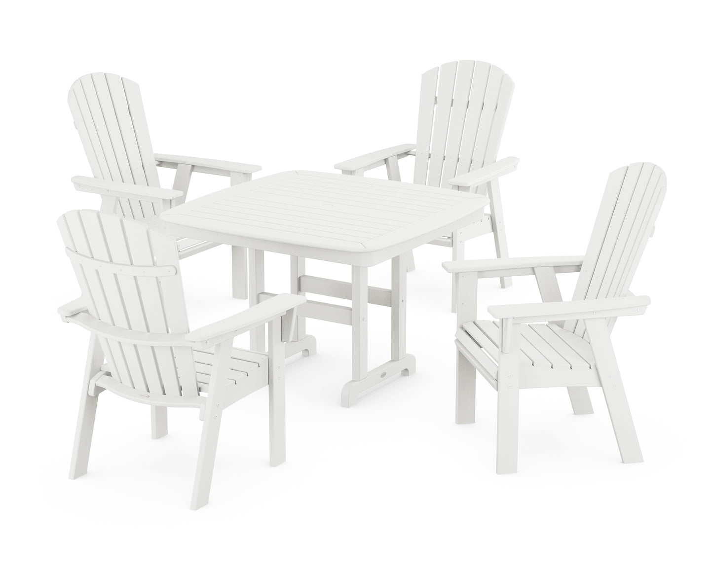 Nautical Curveback Adirondack 5-Piece Dining Set
