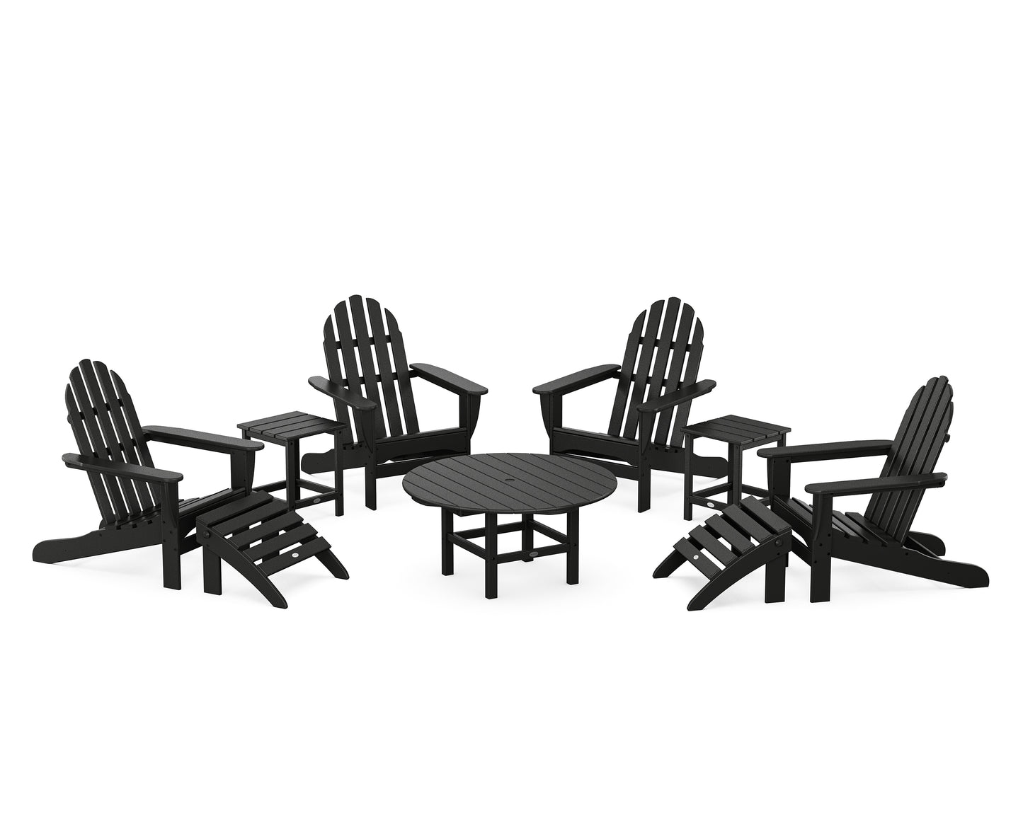 Classic Adirondack Chair 9-Piece Conversation Set