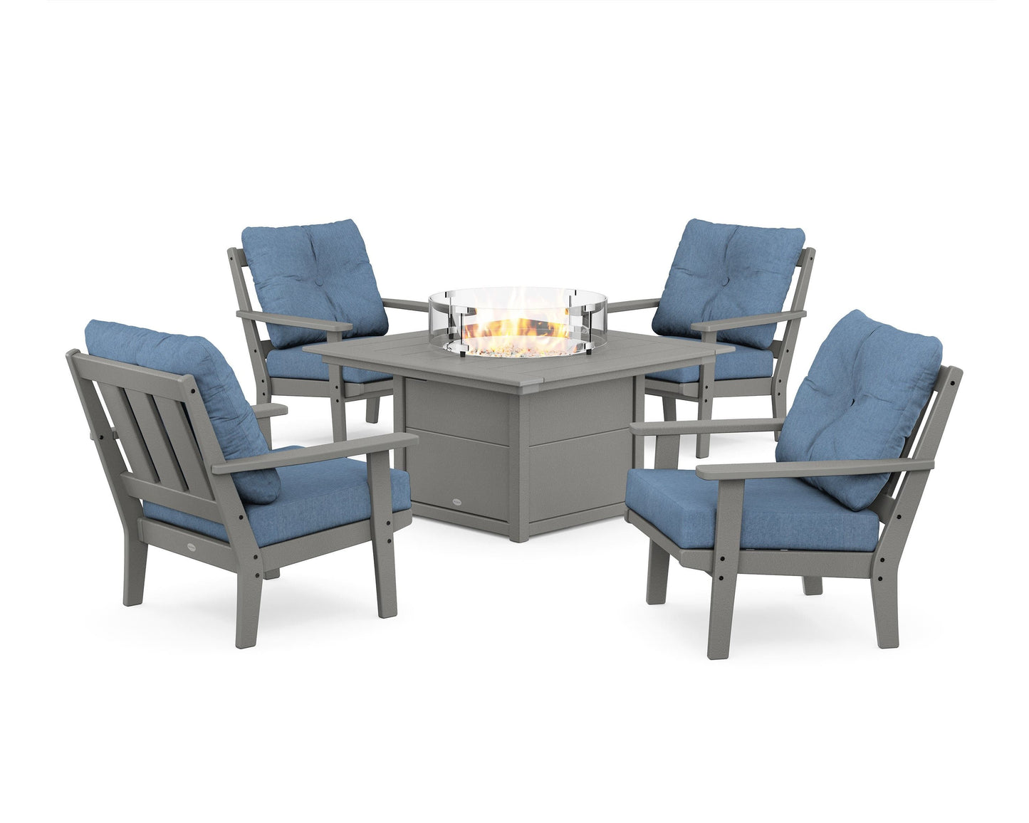 Oxford 5-Piece Deep Seating Set with Fire Pit Table