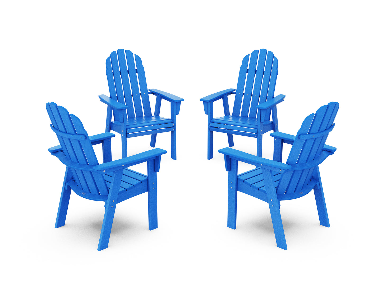 Vineyard 4-Piece Curveback Upright Adirondack Conversation Set
