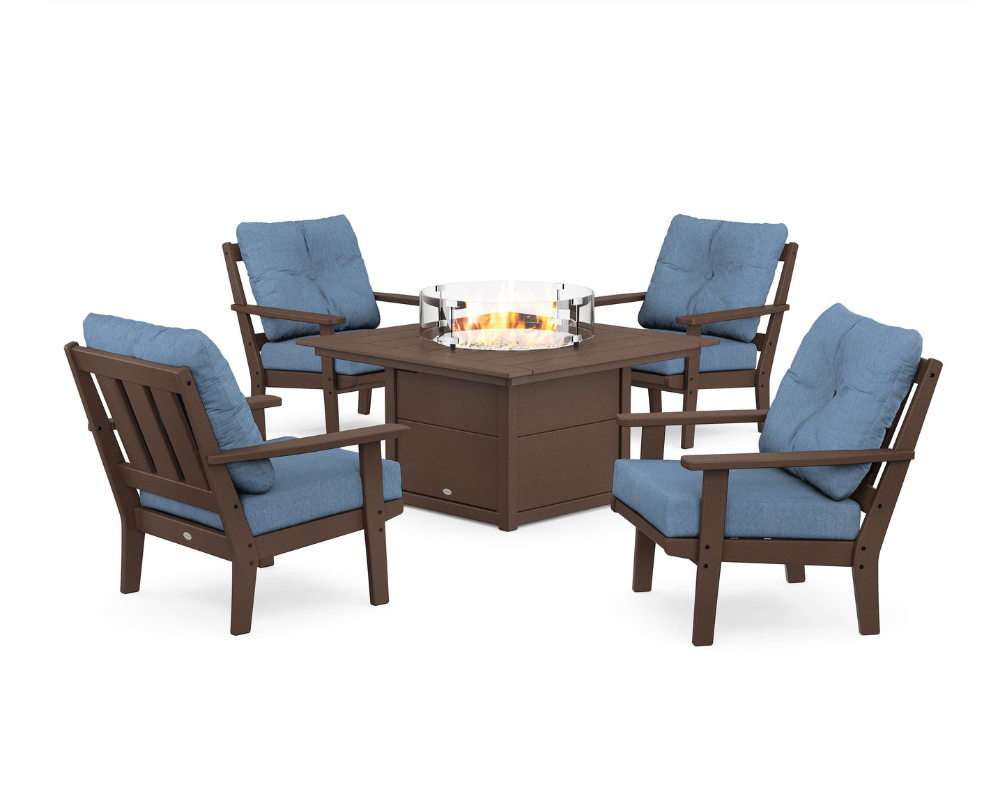 Oxford 5-Piece Deep Seating Set with Fire Pit Table