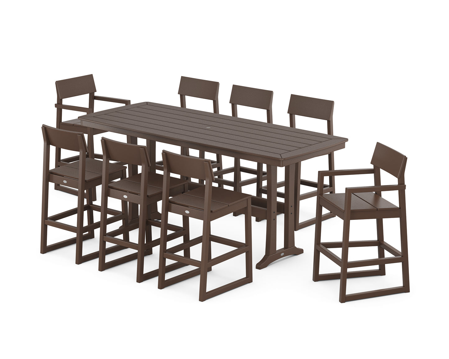 EDGE 9-Piece Bar Set with Trestle Legs