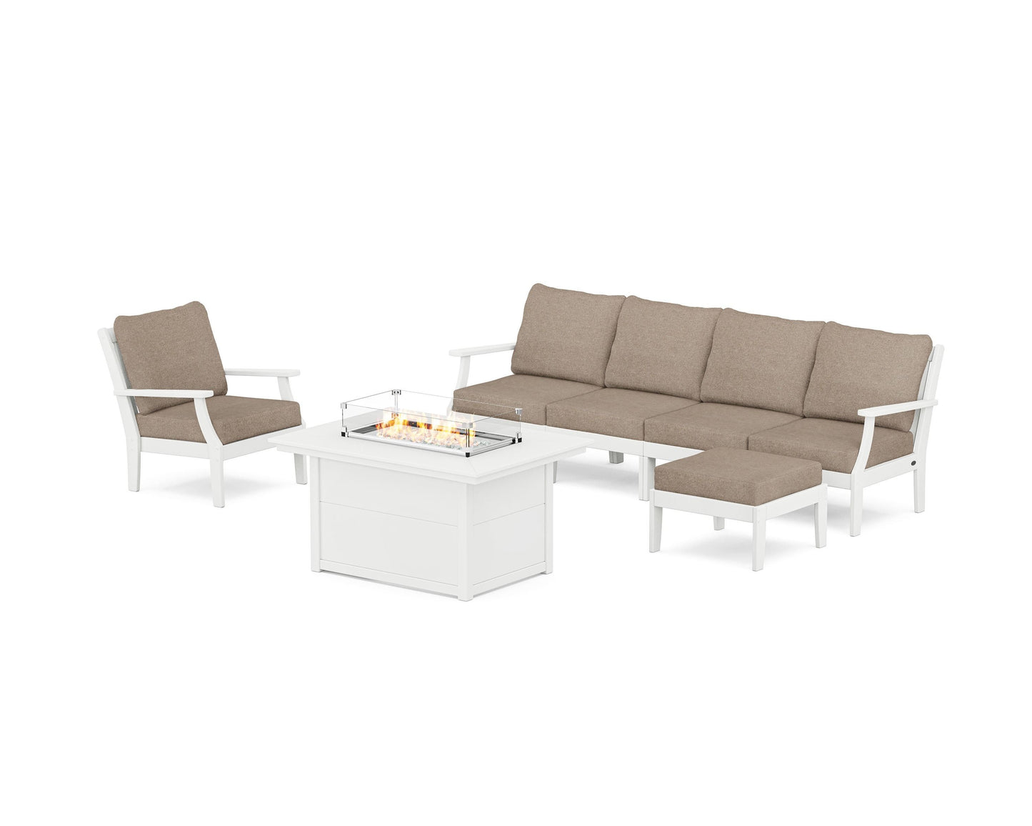 Braxton Sectional Lounge and Fire Pit Set
