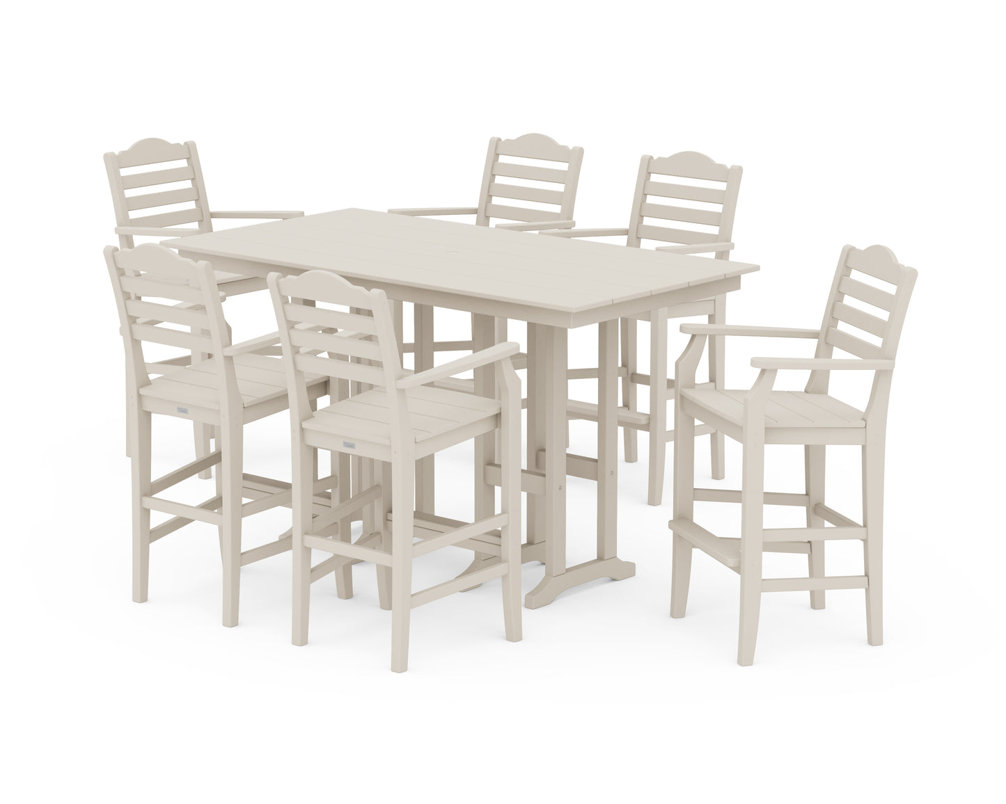 Savannah Arm Chair 7-Piece Farmhouse Bar Set