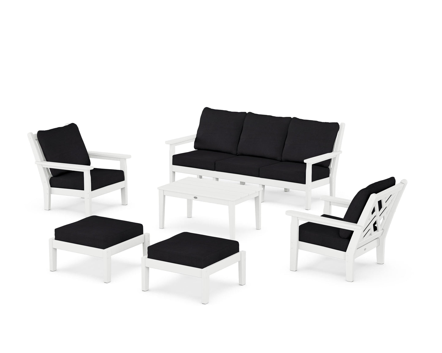 Chippendale 6-Piece Lounge Sofa Set