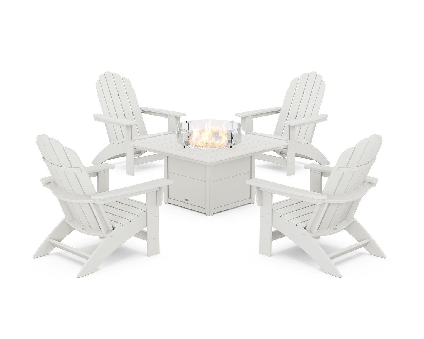 5-Piece Vineyard Grand Adirondack Conversation Set with Fire Pit Table