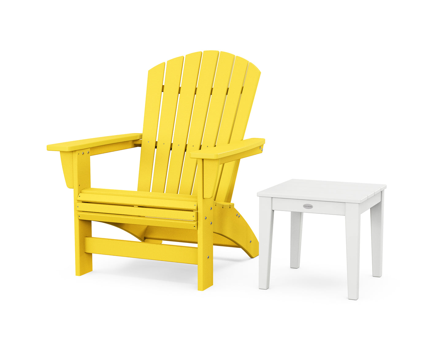 Nautical Grand Adirondack Chair with Side Table