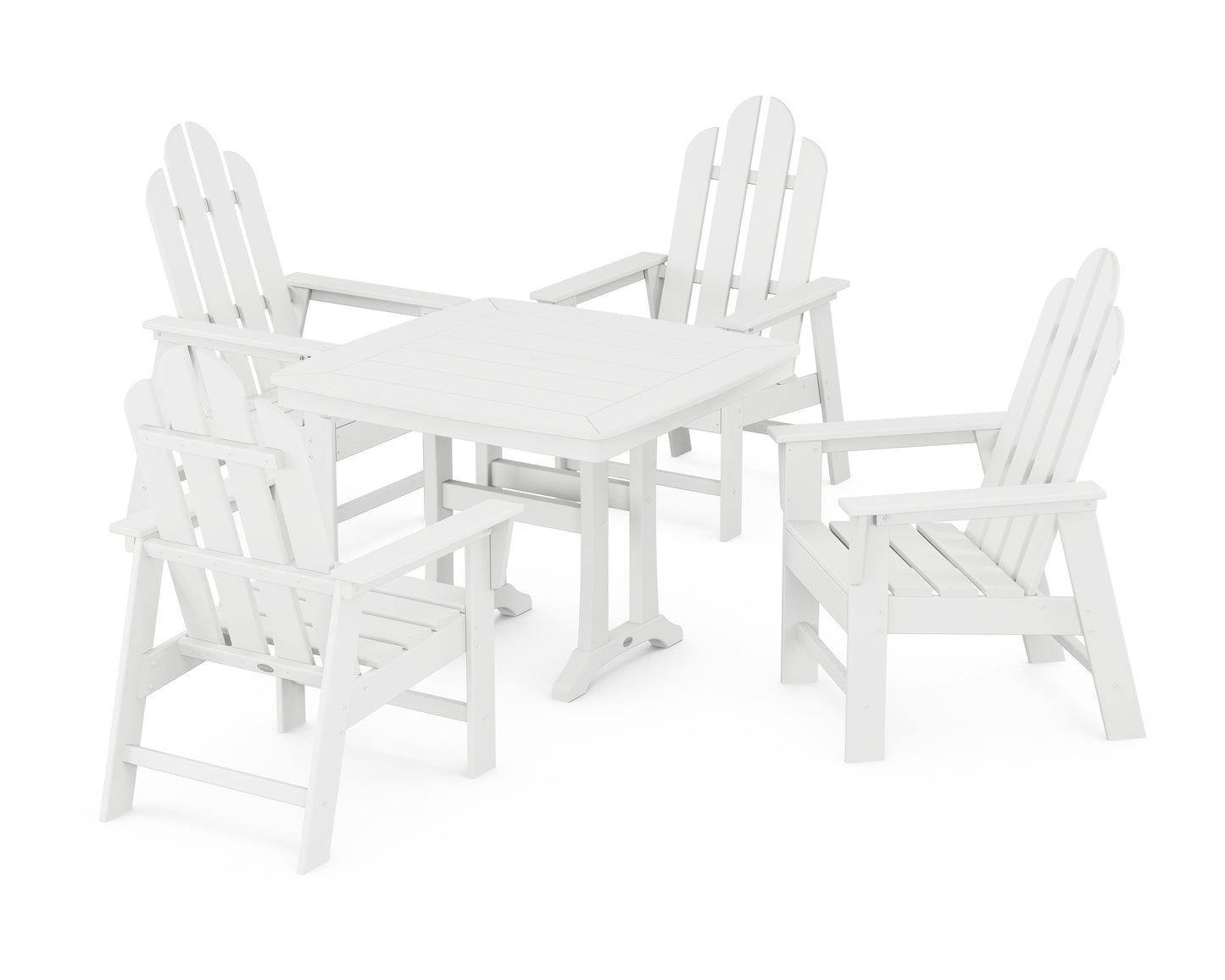 Long Island 5-Piece Dining Set with Trestle Legs