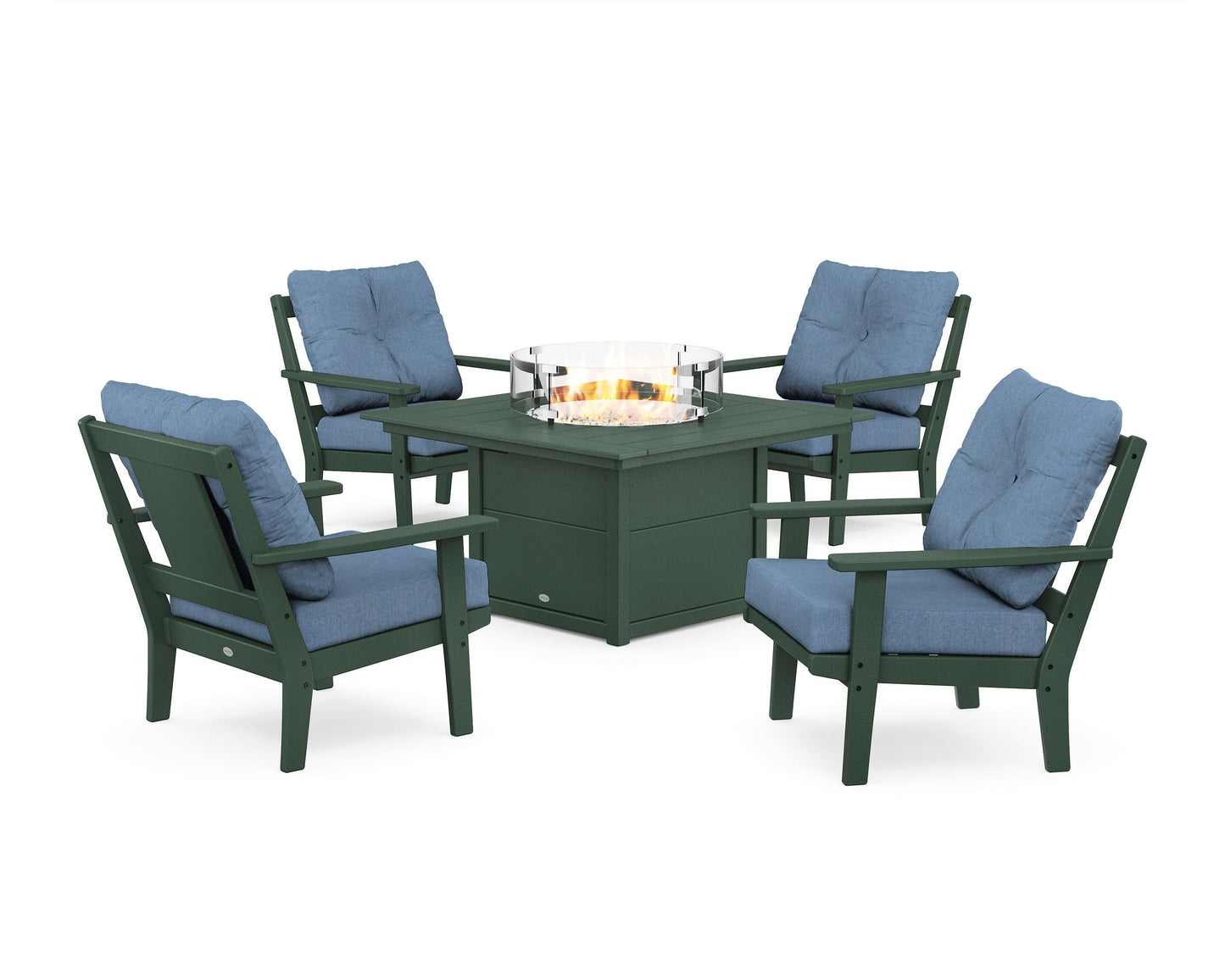 Prairie 5-Piece Deep Seating Set with Fire Pit Table