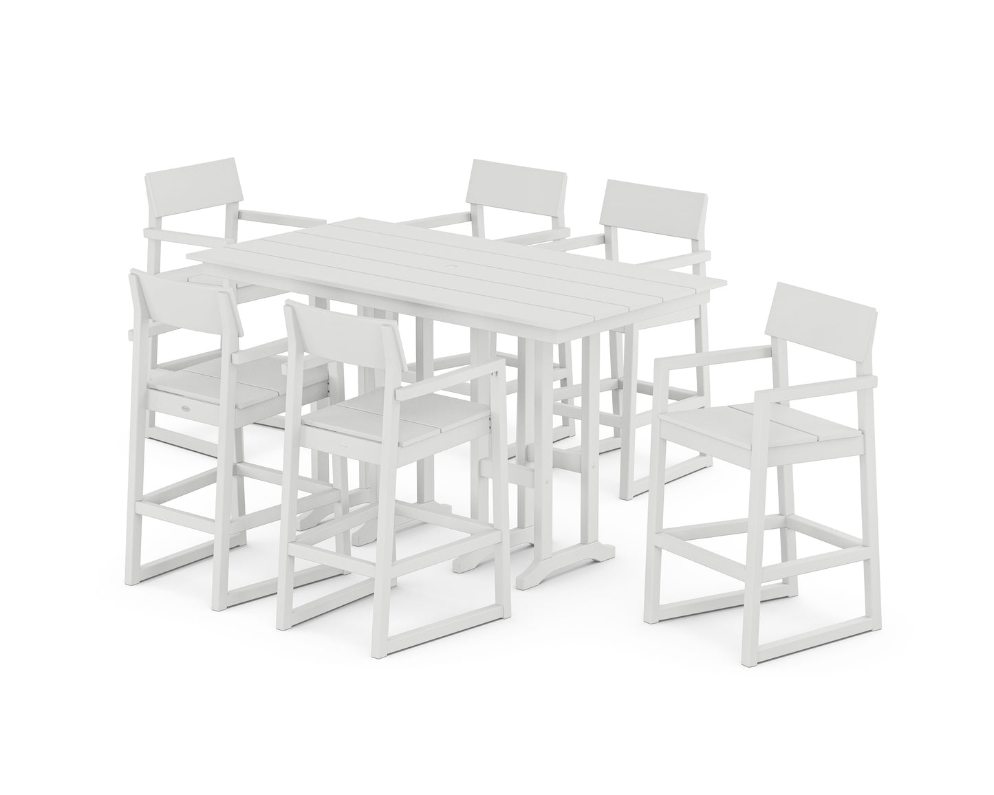 EDGE Arm Chair 7-Piece Farmhouse Bar Set