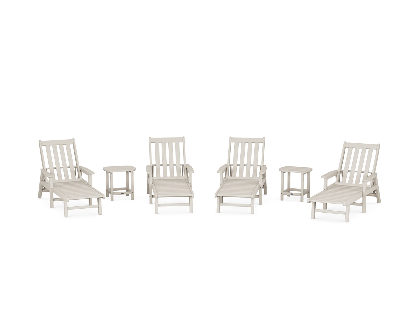Vineyard 6-Piece Chaise with Arms Set