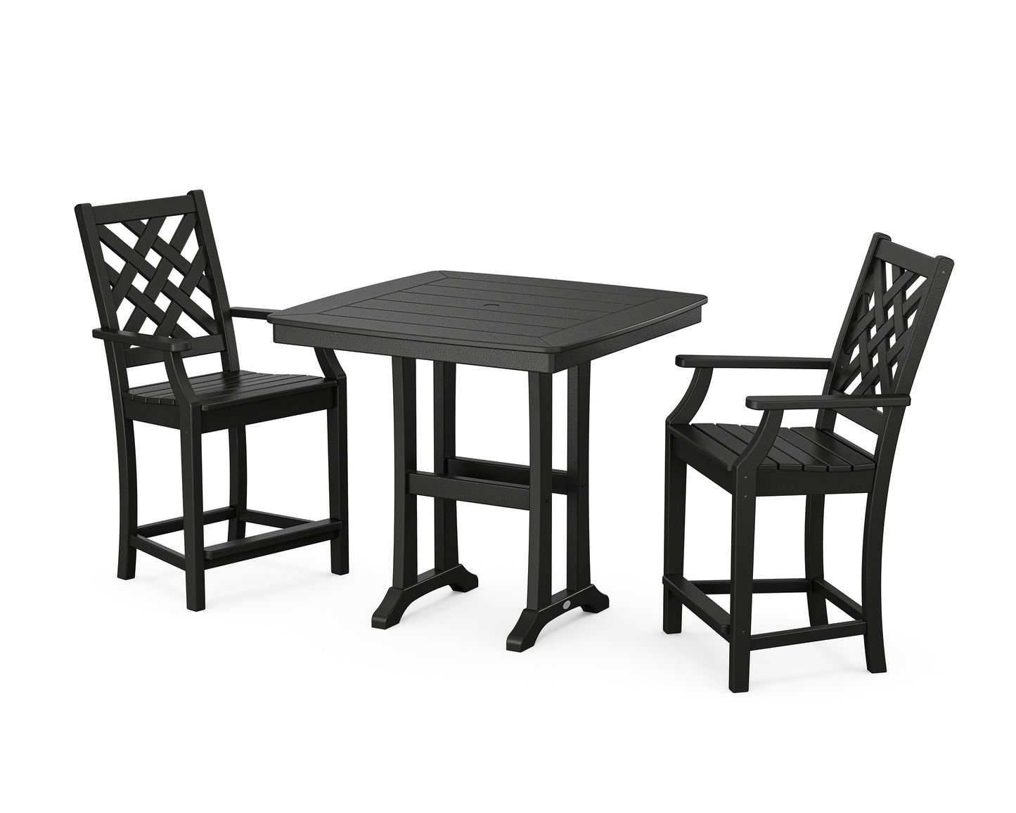 Wovendale 3-Piece Counter Set with Trestle Legs