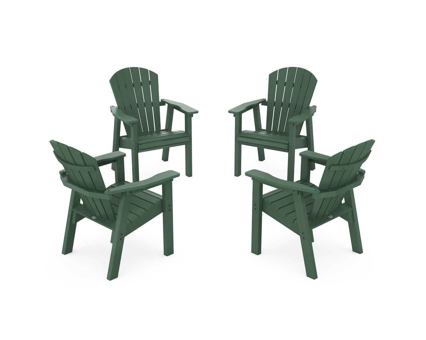 Seashell 4-Piece Upright Adirondack Conversation Set