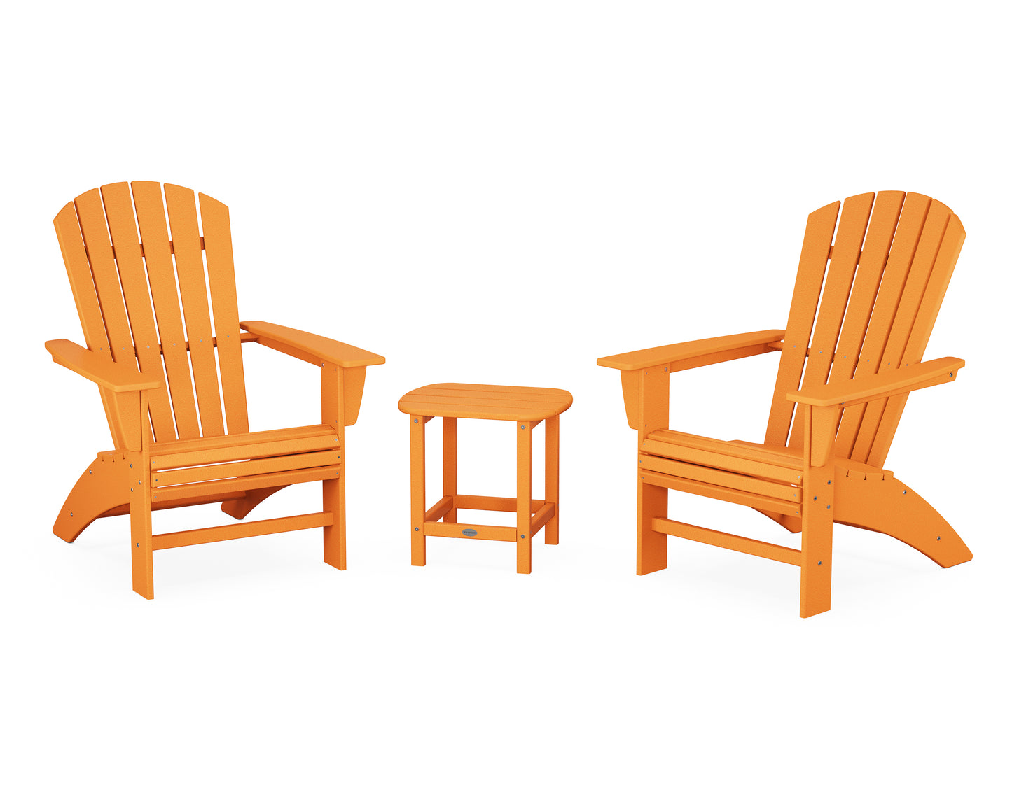 Nautical 3-Piece Curveback Adirondack Set