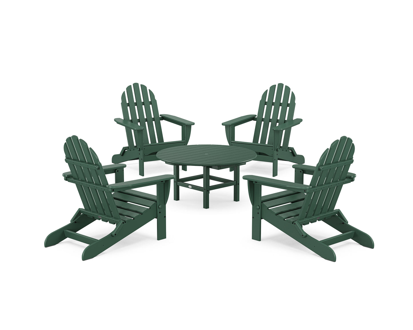 Classic Folding Adirondack 5-Piece Conversation Group