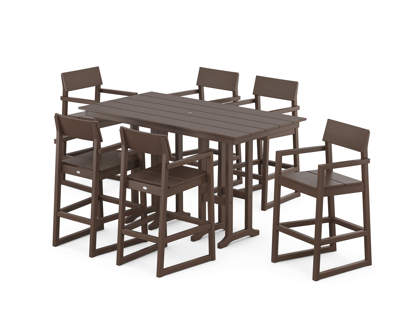 EDGE Arm Chair 7-Piece Farmhouse Bar Set