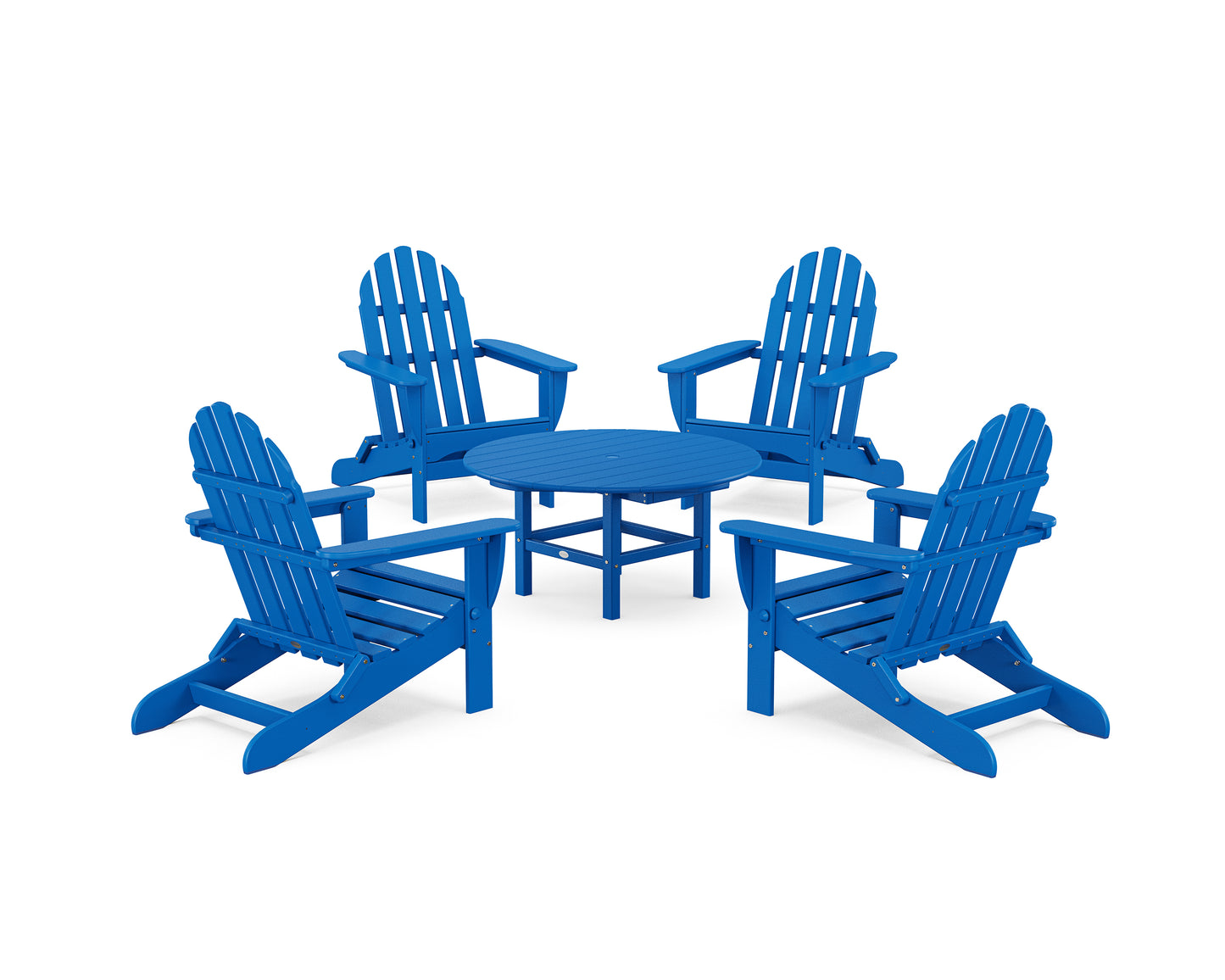 Classic Folding Adirondack 5-Piece Conversation Group
